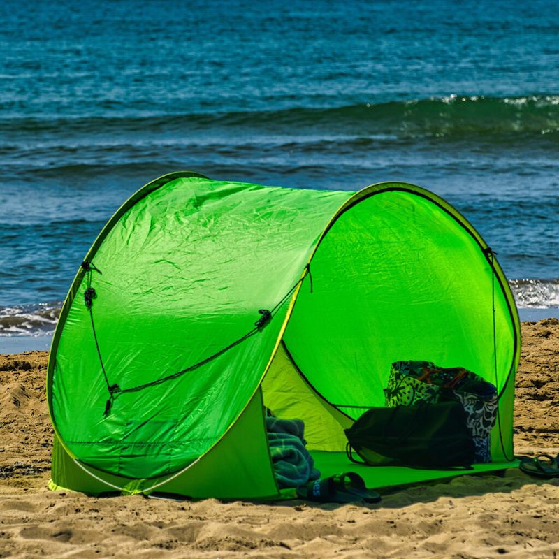 Beach camping