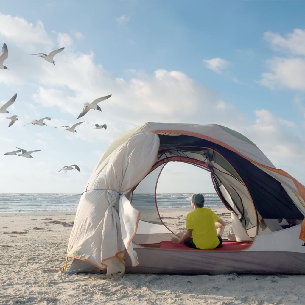 Beach camping