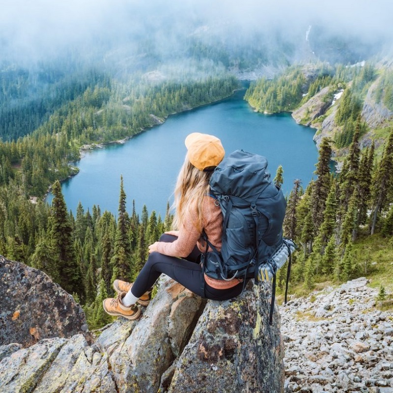 women hiking